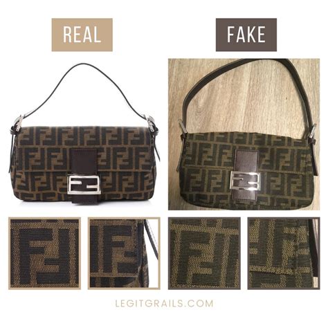 real vs fake fendi baguette|how to check if Fendi bags are real.